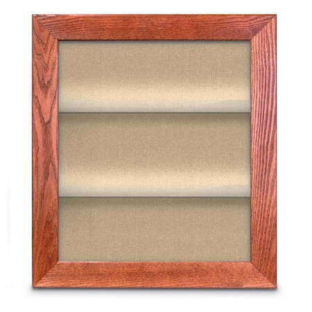 United Visual Products Indoor Enclosed Combo Board, 42"x32", White Frame/Burgundy & Cork UVCB4232W-BURGUN-CORK